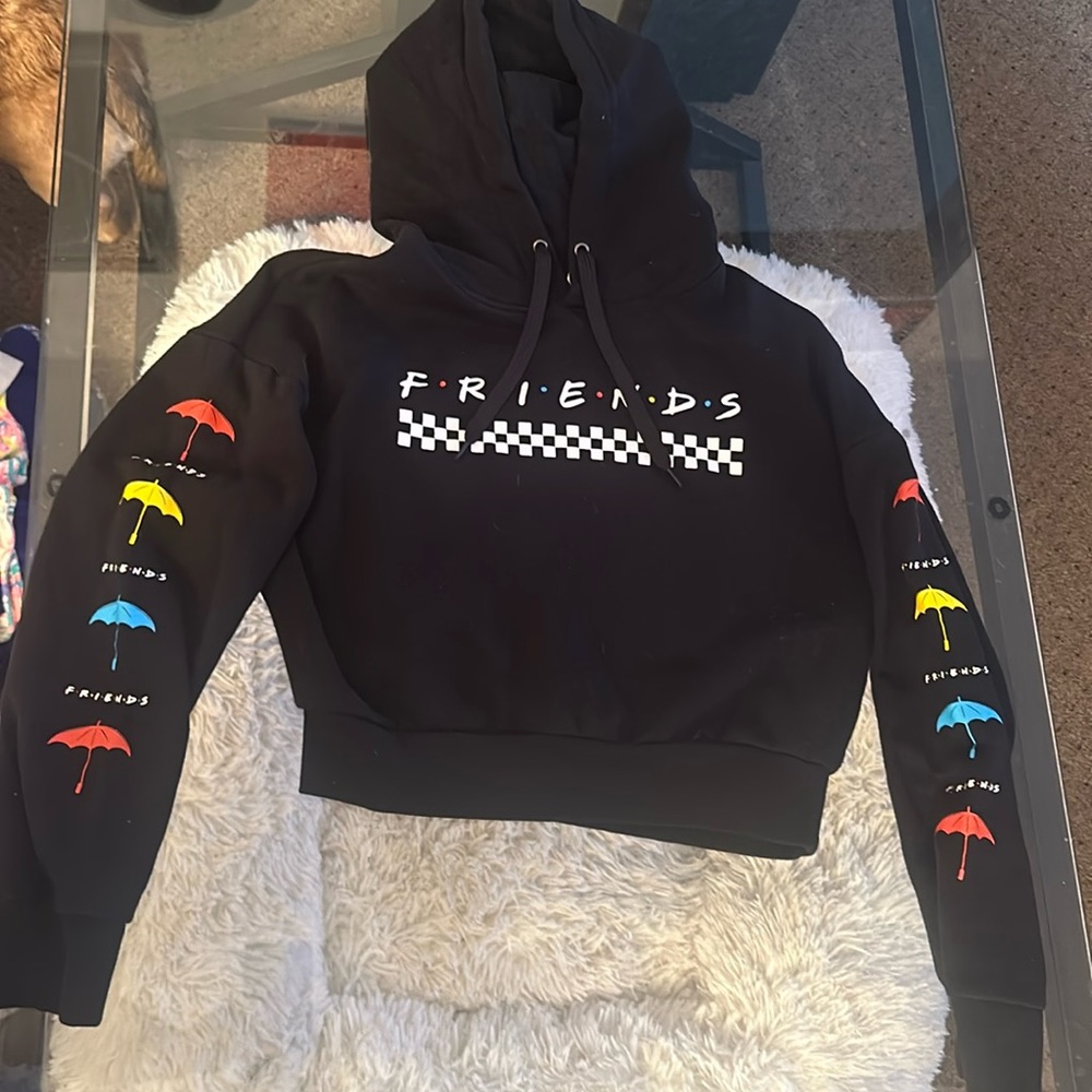Cute FRIENDS crop top hoodie. Like new